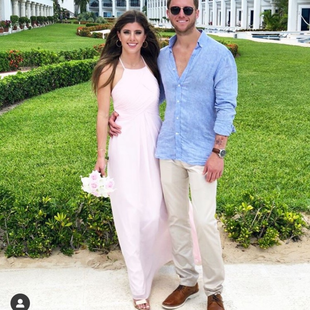 Light pink bridesmaids dress